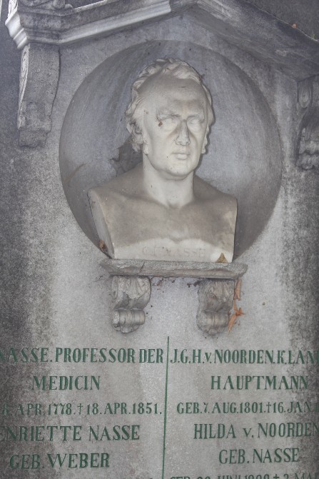 Grabmal von Nasse - Relief von F. Küppers Bonns berühmter Psychiater / Nervenarzt